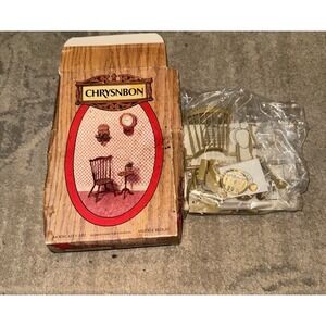 Miniature Dollhouse‎ Chrysnbon Kit /Candlestand Table Clock Chair Rack Kit-F120